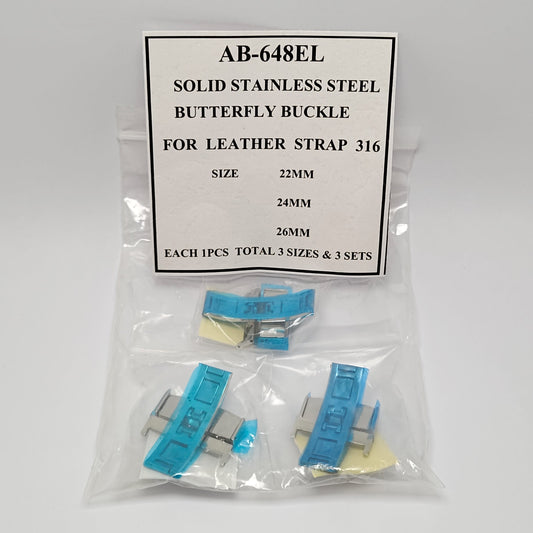 SOLID S/S B'FLY BUCKLE XLARGE FOR L-STRAP-3