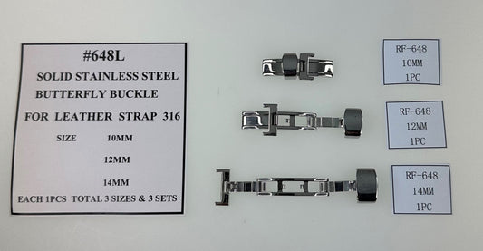 SOLID S/S B'FLY BUCKLE LADY FOR L-STRAP-3