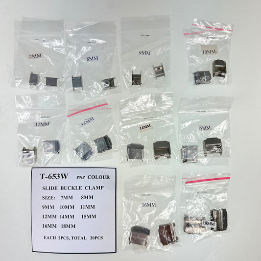 S/S SLIDE BUCKLE CLAMP IN PACK-20PCS