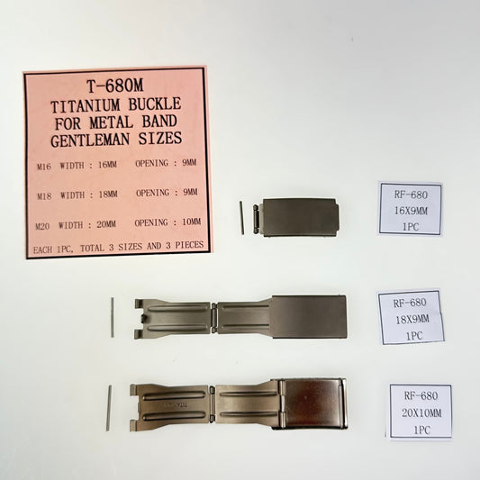 TITANIUM BUCKLE FOR GENT BAND PACK-3PCS