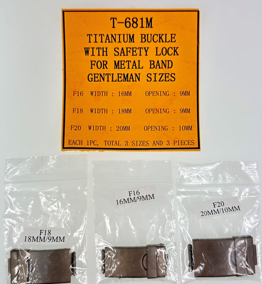 TITANIUM SAFETY BUCKLE FOR GENT PACK-3PCS