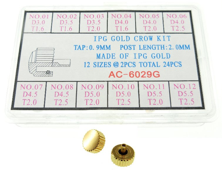 IPG GOLD S/S CROWN KIT T0.9 PL2.0 D3.0-5.5