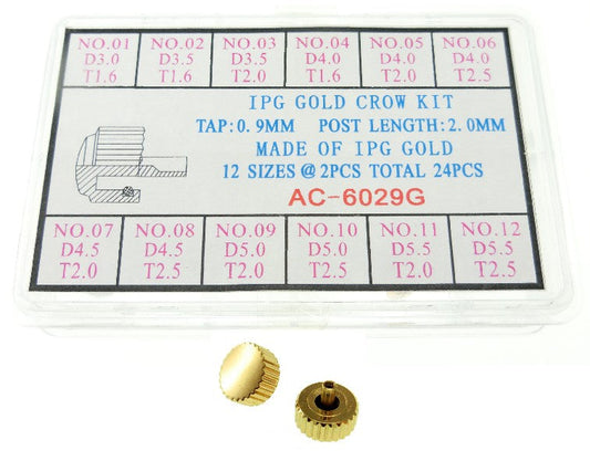 IPG GOLD S/S CROWN KIT T0.9 PL2.0 D3.0-5.5