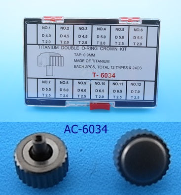 TITANIUM DOUBLE O-RING CROWN KIT TAP 0.9-24