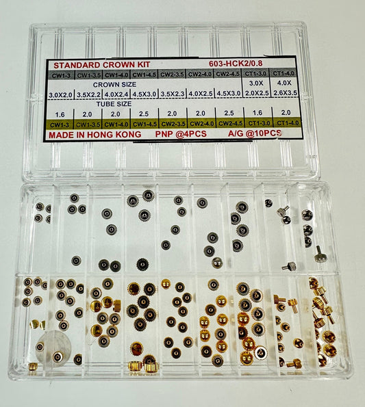 BRASS CROWN KIT TAP 0.8 IN PNP & A/G-126PCS