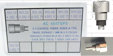 S/S CLASSIC PUSHER, SCREW IN TYPE IN S/S