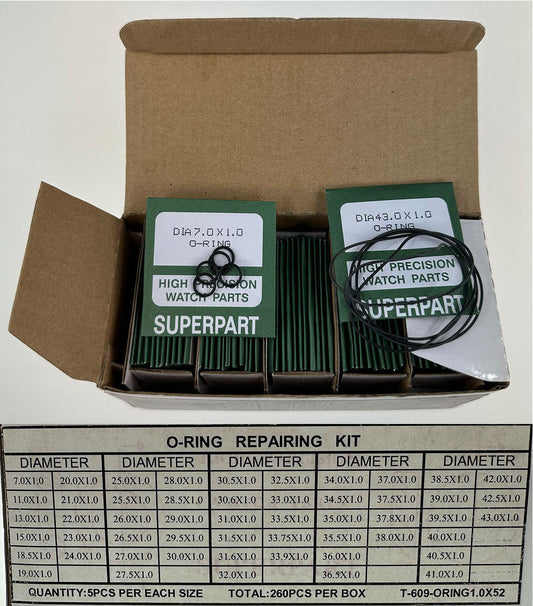 O-RING REPAIRING KIT, DIA. 1.0MM @5x52=260