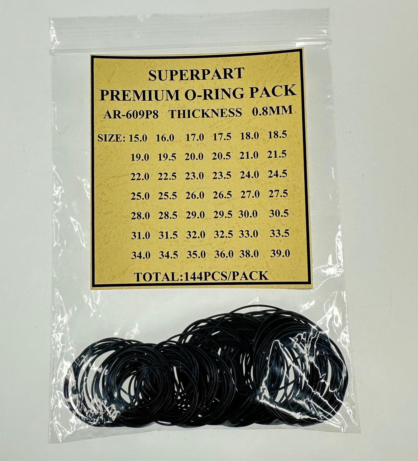 O-RING PACK (144PCS) - DIA. 0.8MM