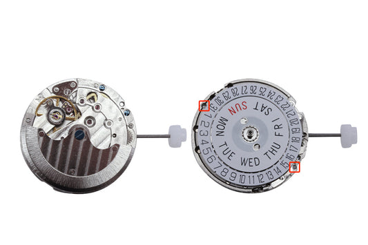 MOVEMENT CHINESE DG2803, SIZE 11 1/2''', 3 HANDS, STANDARD HAND HEIGHT, DATE AT 3 DAY AT 3