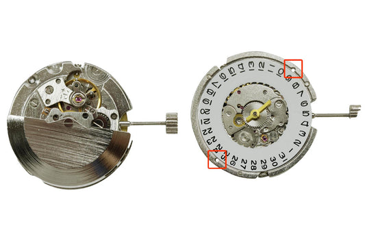 MOVEMENT CHINESE ST6DL, SIZE 8 3/4''', 3 HANDS, STANDARD HAND HEIGHT, DATE AT 3