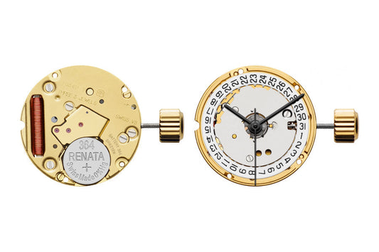MOVEMENT ETA F03.412 HIGH PRECISION, HEAVY DRIVE, SIZE 7 3/4''', 3 HANDS, DATE AT 6 AIG0 REDUCED