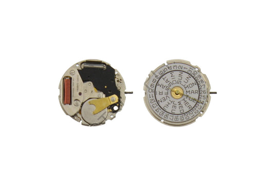 MOVEMENT FRENCH EBAUCHES 7022, SIZE 8 3/4''', 3 HANDS, DATE AT 3 DAY AT 3