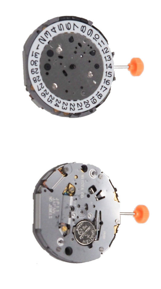 Movement Miyota Jp11, Size 12 1/2''', 3 Hands, Standard Hand Height, Date At 3