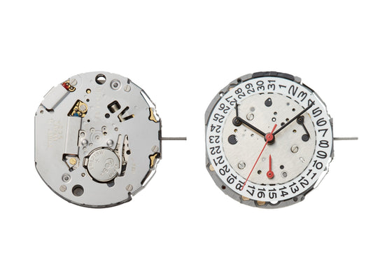 MOVEMENT MIYOTA JS05, SIZE 12 1/2''', 3 HANDS, STANDARD HAND HEIGHT, DATE AT 4 TILT