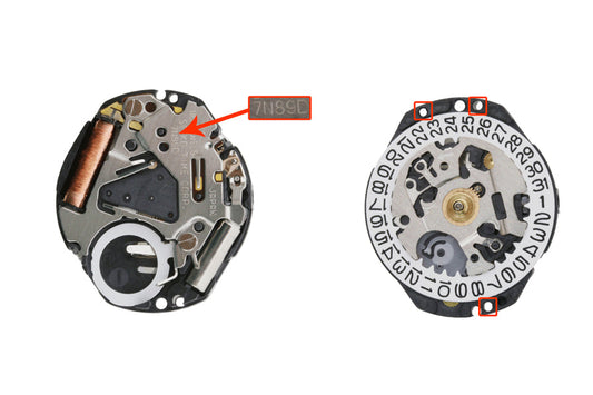 MOVEMENT SEIKO 7N89, SIZE 6 3/4''' x 8''', 2 HANDS, STANDARD HAND HEIGHT, DATE AT 3