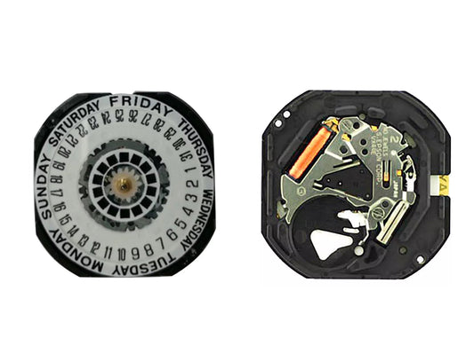 MOVEMENT TMI VX44E, SIZE 11 1/2''', 3 HANDS, STANDARD HAND HEIGHT, DATE AT 3 CIRCULAR DAY AT 12