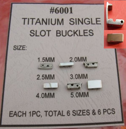 TITANIUM SINGLE SLOT BUCKLE PACK-6 SIZES