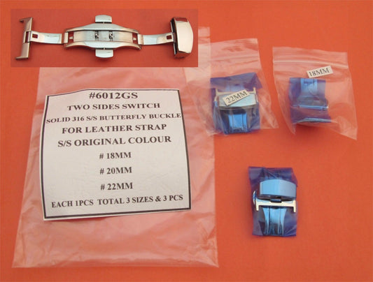 D-SWITCH S/S B'FLY BUCKLE GENT FOR L-STRAP-3