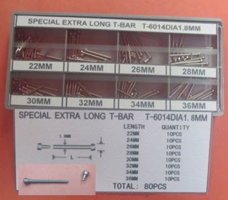S/S EXTRA LONG PUSH TYPE T-BAR KIT D1.80-80