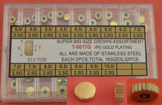 S/S X-LARGE CROWN KIT TAP 0.9 YELLOW-32PCS