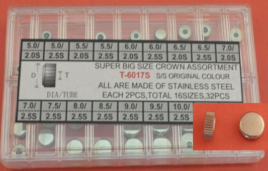 S/S X-LARGE CROWN KIT TAP 0.9 IN S/S COL-32