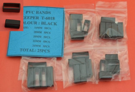 PVC BLACK STRAPS KEEPER PACK -25pcs