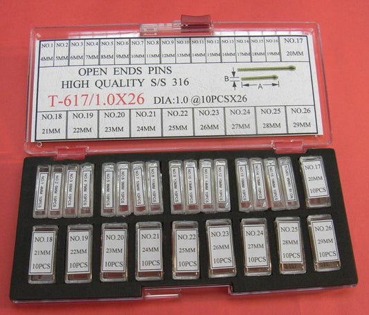 S/S OPEN END PIN KIT DIA. 1.0X260 IN BIG BOX