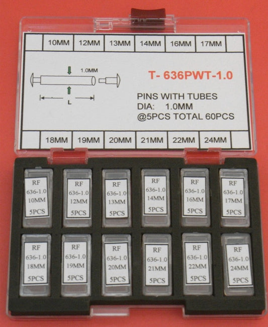 SLIM PRESS PINS W/TUBE FOR S-BUCKLE D1.0X60