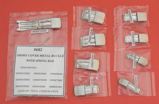 SHORT COVER METAL BUCKLE PACK - 9 PCS