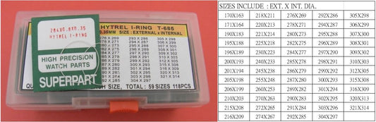 SWISS QUALITY HYTREL I-RING HEIGHT 0.8-118