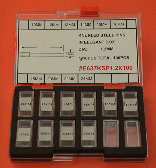 S/S KNURLED PINS KIT D1.2-100 IN ELG BOX
