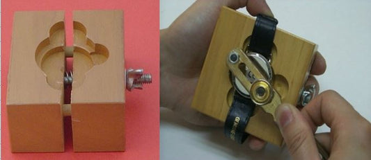 WOODEN BLOCK CASE HOLDER,ROUND