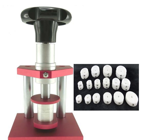 GLASS PRESS WITH 16 SCREW-ON DIES