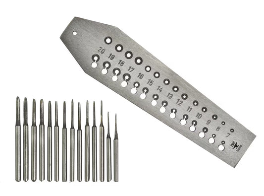 SCREW PLATES WITH TAPS 42 HOLES 0.7-2.0MM