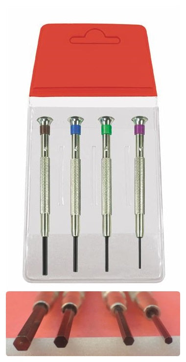 4 PCS SCREWDRIVER W/ FIXED MALE ALLEN KEY