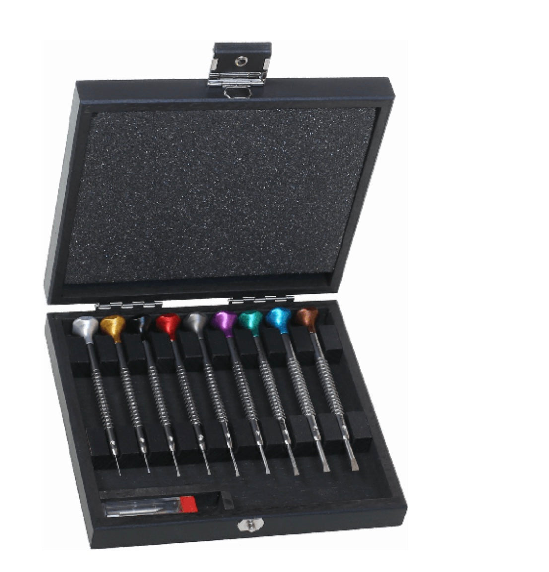 SET OF 9 SCREWDRIVER IN WOODEN BOX
