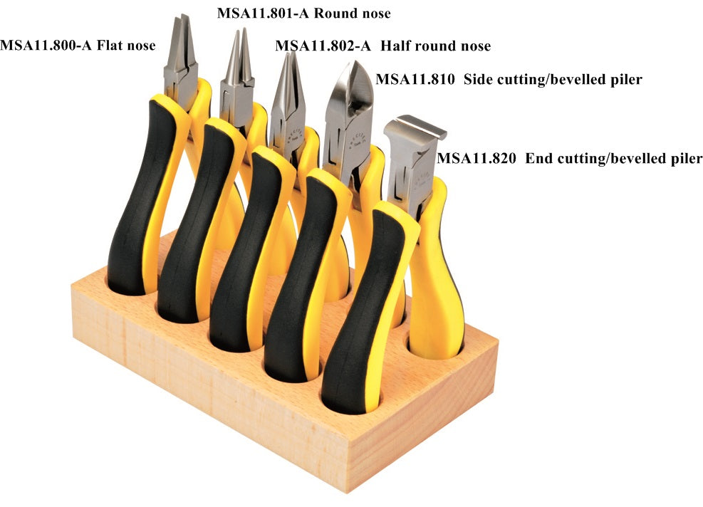 ASSORTMENT PLIER SET 5 PCS IN WOODEN BASE