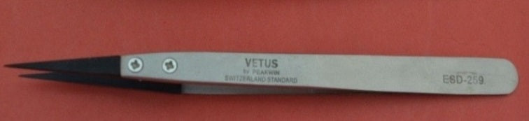 "VETUS" TWEEZER W/CARBONIC FIBRE PT TIPS