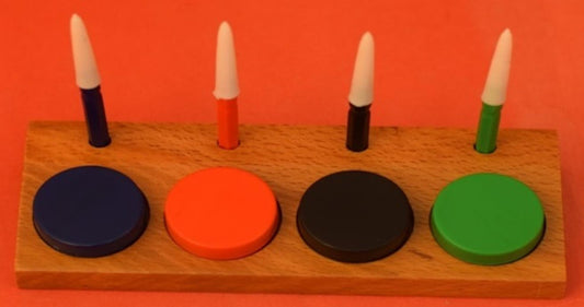 OIL CUP SET 4 ON WOODEN STAND