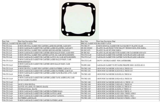 SPECIAL GASKET FOR BRANDED WATCH