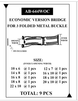 ECONOMIC BRIDGE FOR 3F BUCKLE PACK